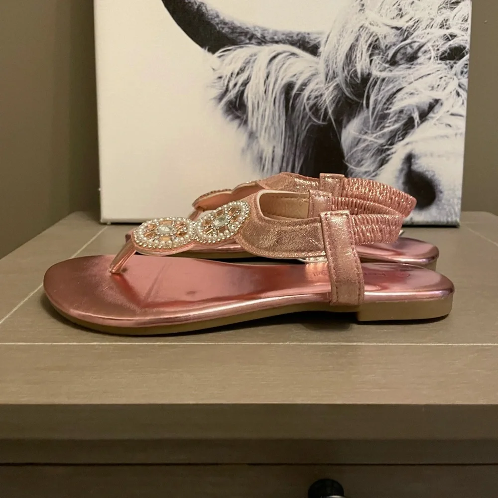 NWT Kensie Girl Sandal Size 1 Pink Shine - Picture 6 of 14